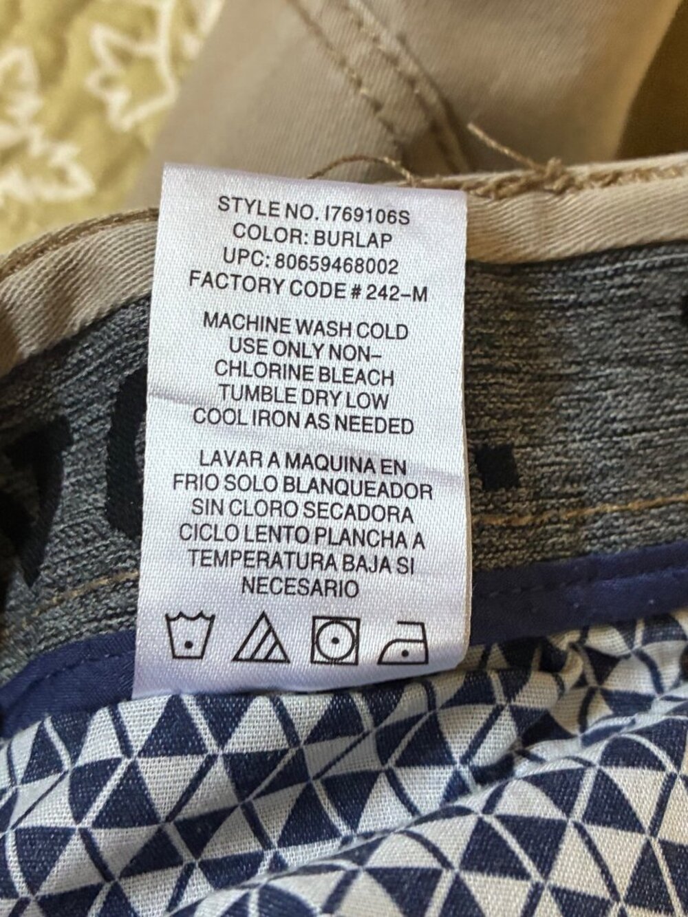 Iron Co Mens Burlap Brown Casual Pants Size 38x30 Cotton & Spandex Blend Comfort - Picture 5 of 16